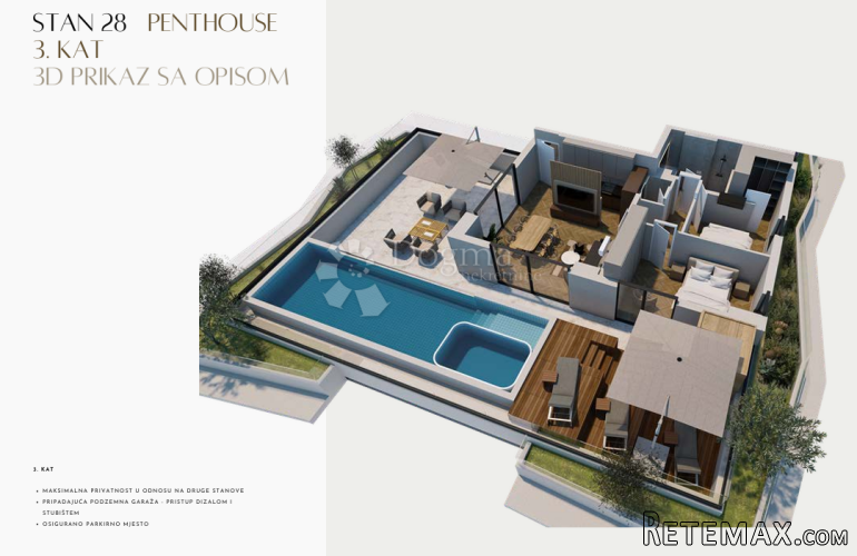 PENTHOUSE S BAZENOM, NOVOGRADNJA