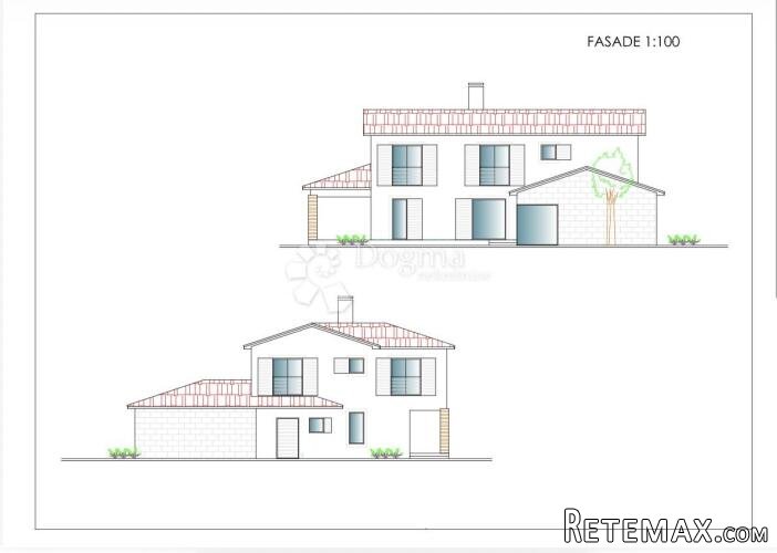 Labin, građevinsko zemljište s projektom