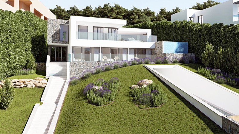 New Built Villa With Sea Views In Santa..