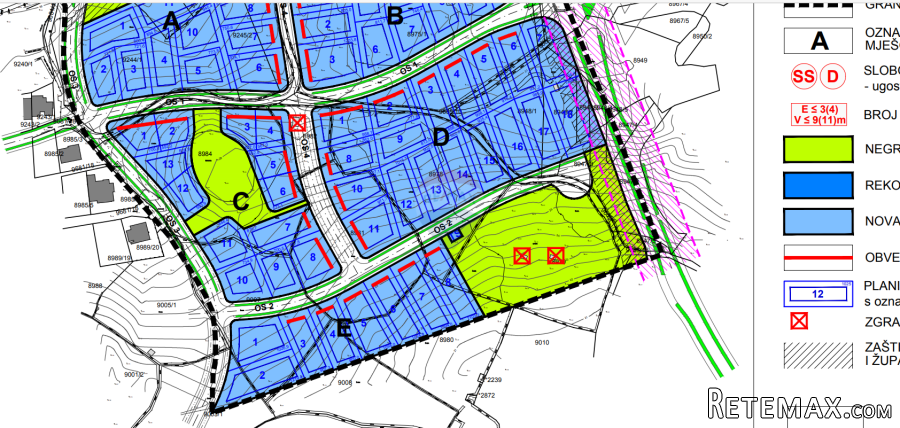 Rovinj,građevinska parcela M1,Lacosercio-750m2