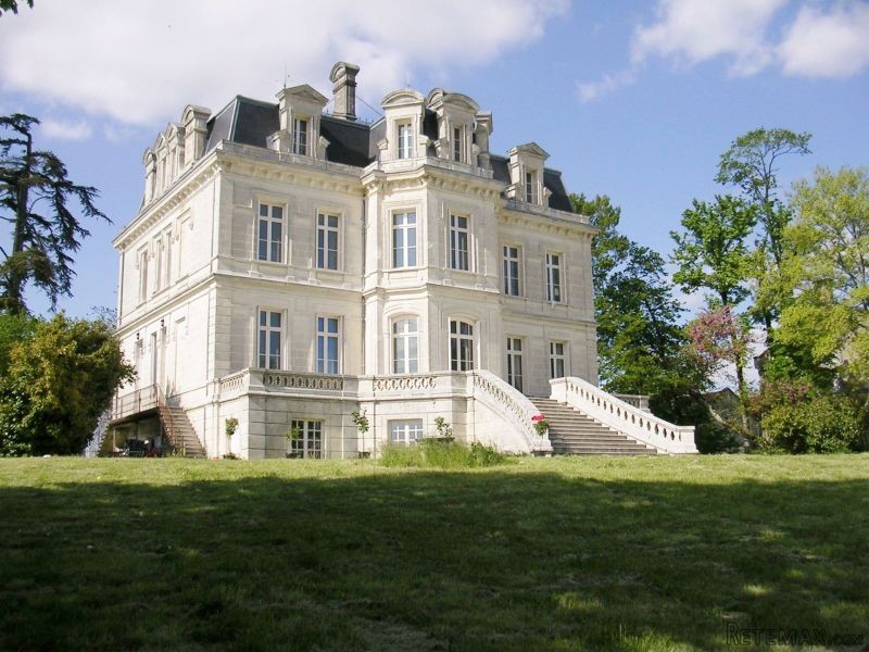 Chateau Set Among The Cognac Vineyards