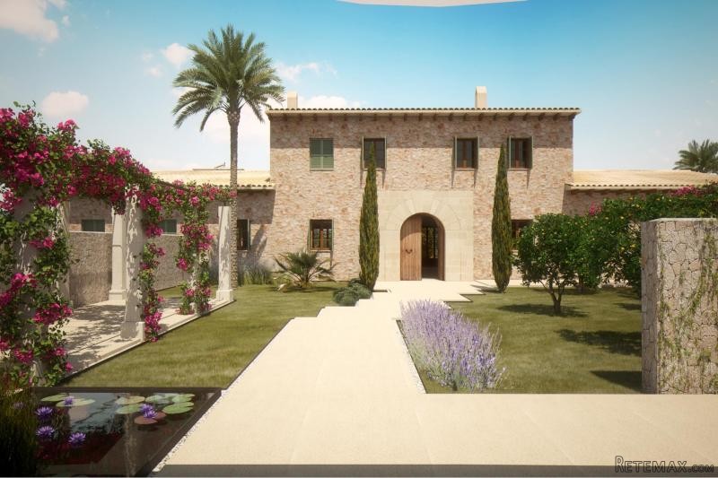 Country house under construction with..