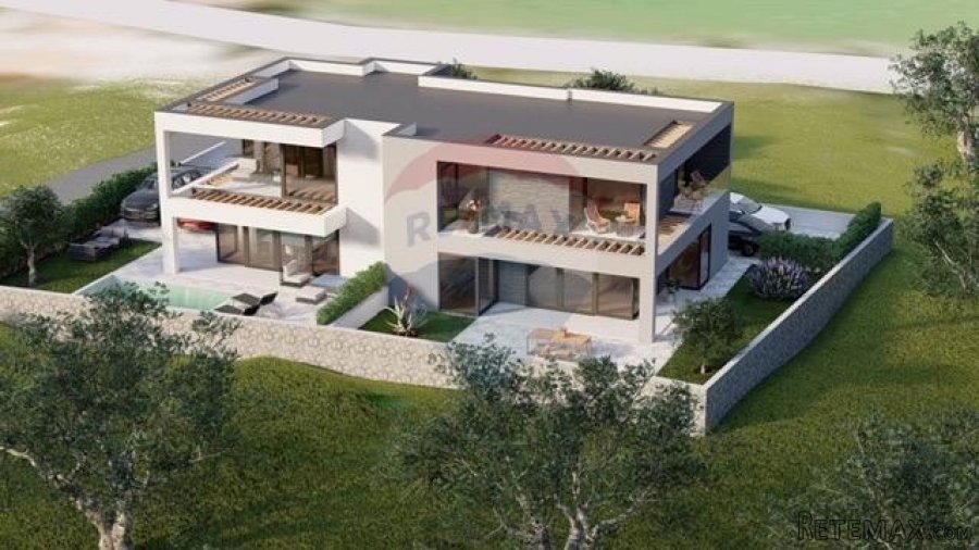 Otok Krk,Malinska-okolica, 2 moderne vile s bazenom, 280 m2 - 2
