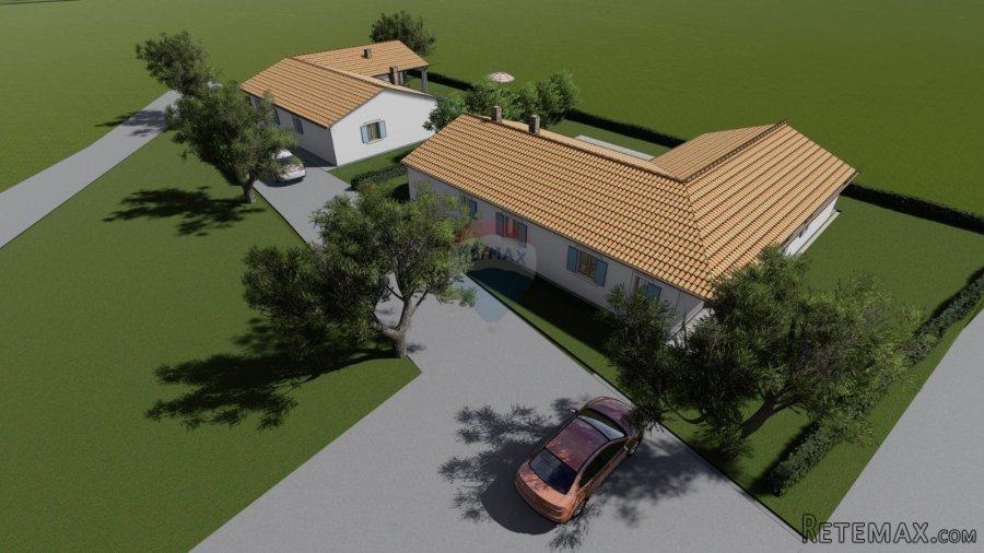 Istra, Hrboki - građevinska parcela sa dva projekta u izradi - 2