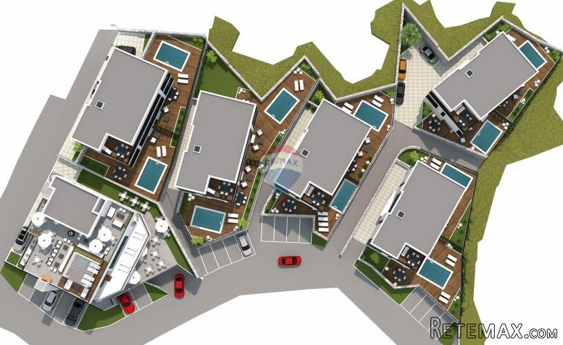 Rab, Lopar- građevinsko zemljište s projektom luksuznih stan - 3