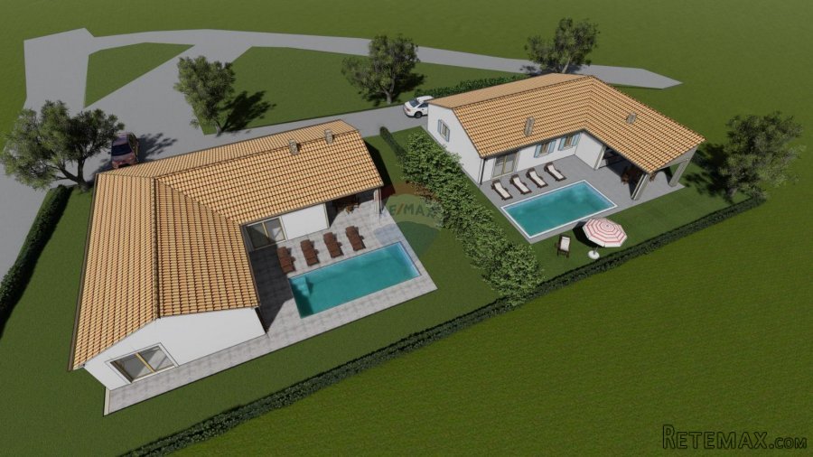 Istra, Hrboki - građevinska parcela sa dva projekta u izradi - 9