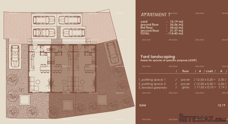 Medulin, Moderni troetažni apartman s pogledom na more, A1 - 5