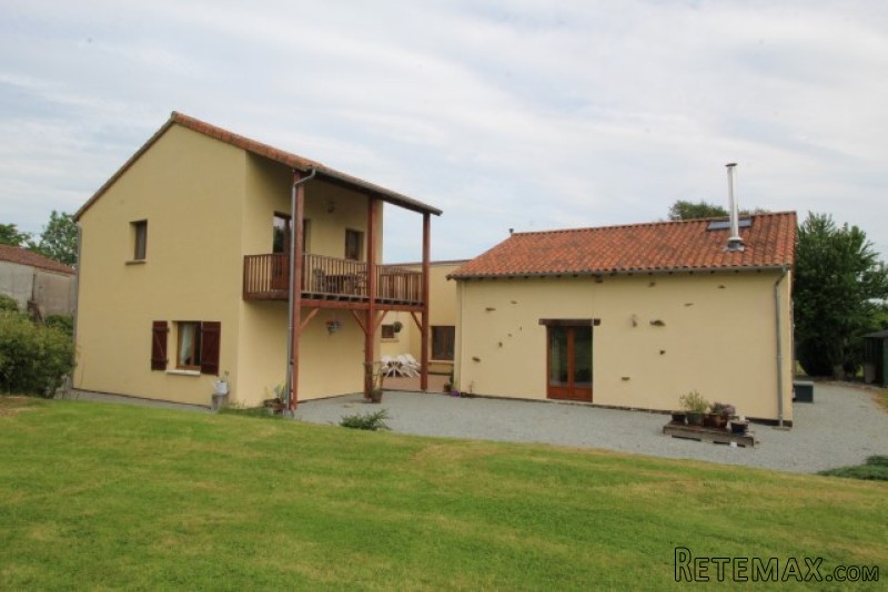 Contemporary Stone House With Large..