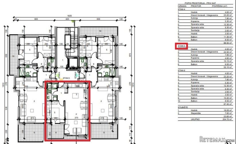KAŠTEL, STAN U ZGRADI SA LIFTOM - 2