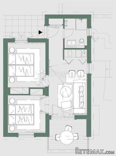 DALMACIJA, 48.60 M2, 2S+DB - 3