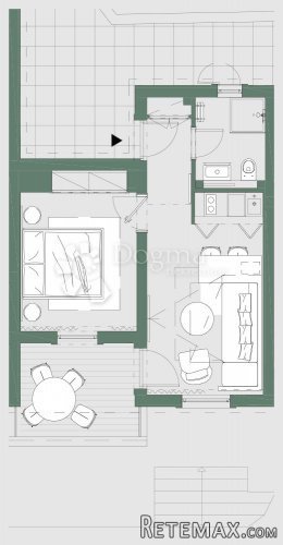 DALMACIJA, 39.70 M2, 1S+DB - 2