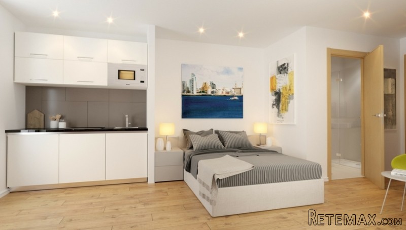 Fourth floor ensuite studio apartment..