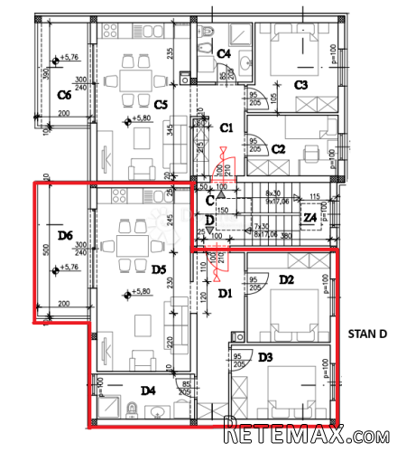 Novogradnja Kaštanjer 64 m2 (STAN D)