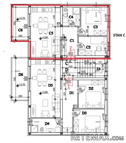 Novogradnja Kaštanjer 55 m2 (STAN C)
