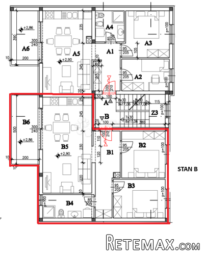Novogradnja Kaštanjer 66 m2 + konoba + terasa (STAN B)
