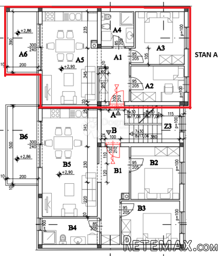 Novogradnja Kaštanjer 55 m2 (STAN A)