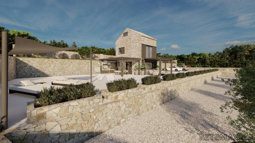 TRIBUNJ - VODICE mediteranska kuća za odmor sa spektakularni