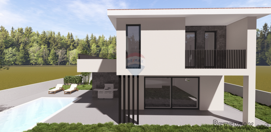 Građevinski teren sa projektom, blizu Malinske- 537 m2 - 3