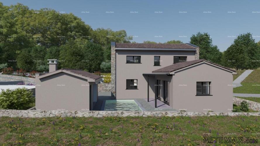 Vodnjan, okolica – moderna vila s bazenom u izgradnji
