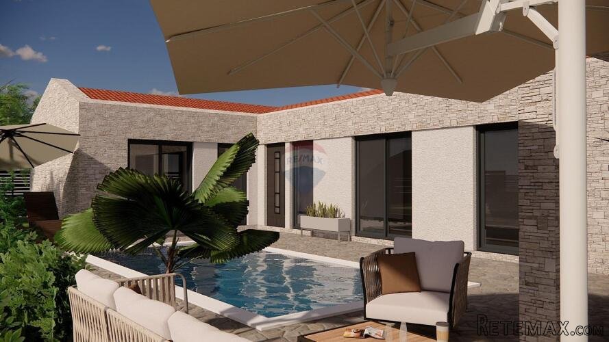 Istra, Rovinj okolica, prizemna kuća s bazenom 100m2 - 2