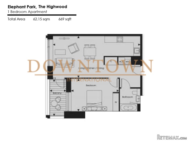1 Bedroom, The Highwood, Elephant Park..