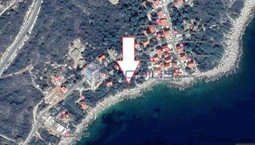 Vis, Ženka-Milna, građ. zemljište 1086 m2, prvi red do mora - 2