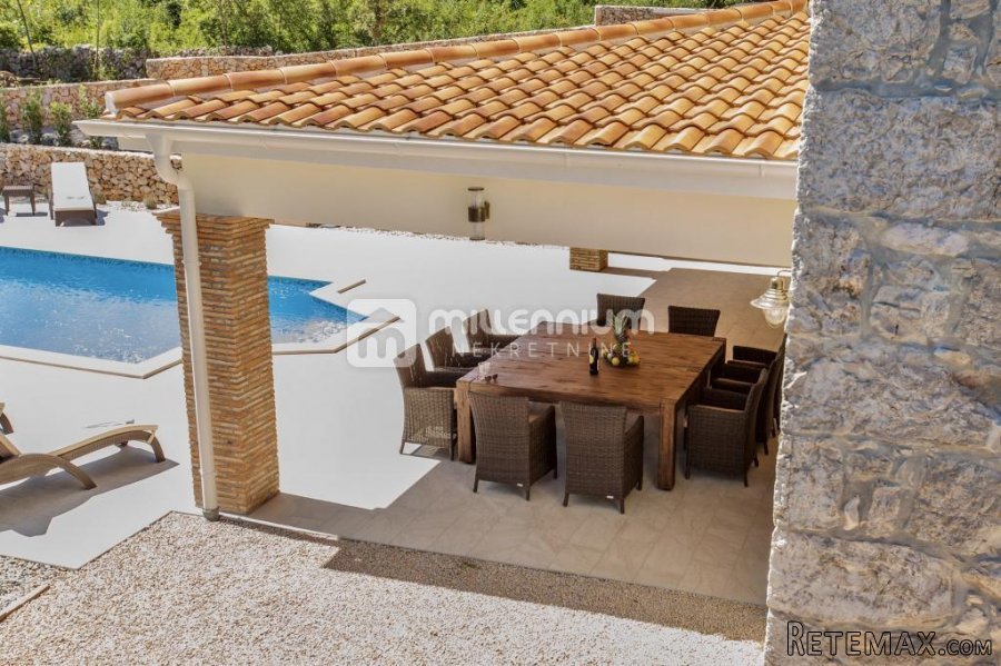 Otok Krk, Garica, nova kamena vila s bazenom - 4