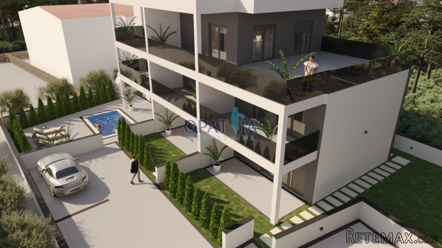 Vir, apartman S2 na 3 kata, krovna terasa južna strana - 2