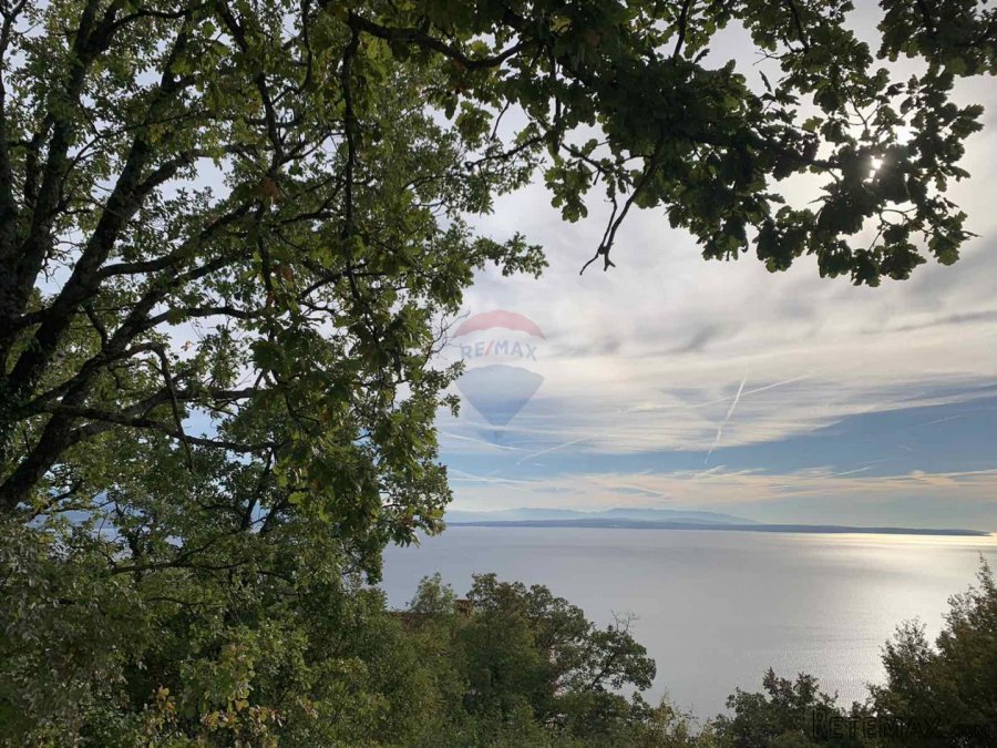 Veprinac,građevinsko zemljište s otvorenim pogledom na Kvarn - 2