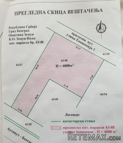 Parcela uz stari Novosadski auto put
