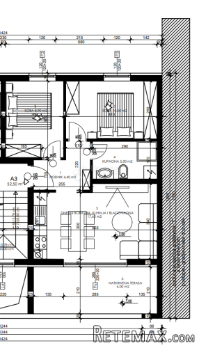 Stan kod Pula city malla, 1. kat, 52,50 m2 (ZGR H, stan A3) - 3