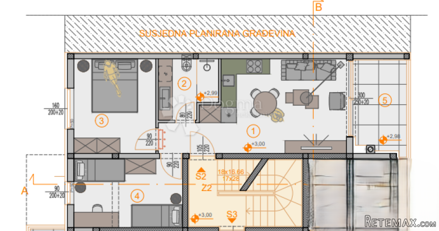 EKSKLUZIVNO! Novogradnja Štinjan - 58 m2, 1. kat (Z2 S2)