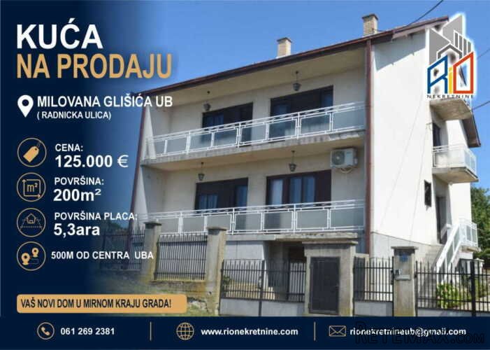 NA PRODAJU! Useljiva kuća u 3 etaze u mirnom delu Uba!