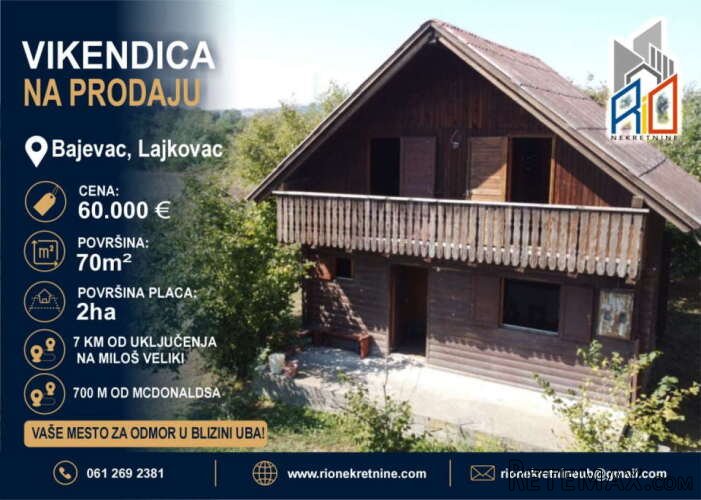 NA PRODAJU! Prelepa vikendica u Bajevcu kod Lajkovca