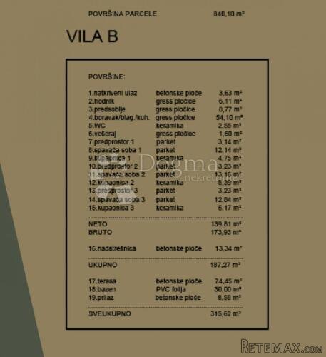 Luksuzna vila u izgradnji (VILLA B) - 2