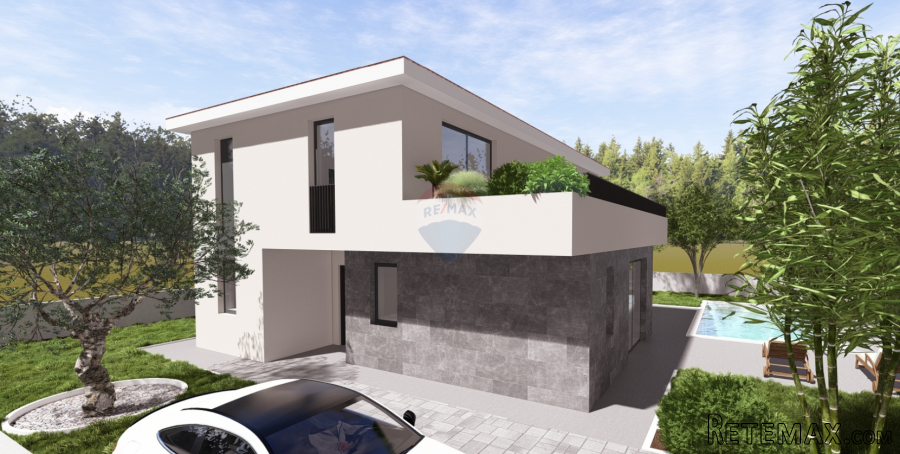 Građevinski teren sa projektom, blizu Malinske- 537 m2