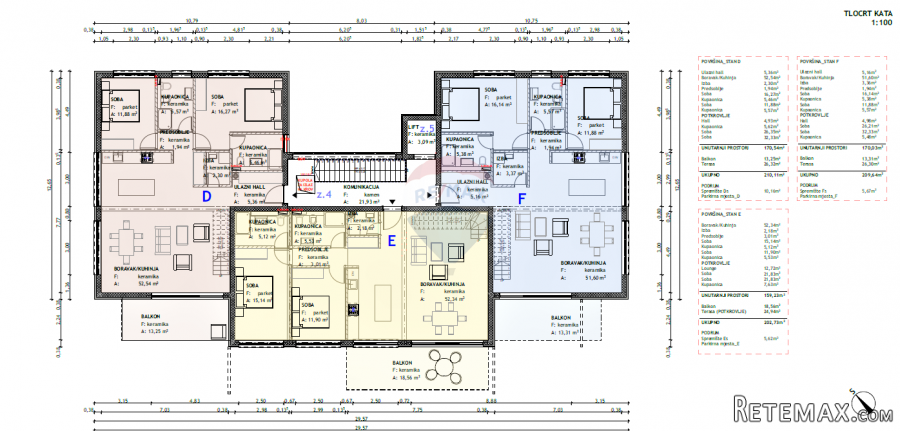 Rovinj,luksuzni dvoetažni stan,202m2 u novogradnji 300m od m