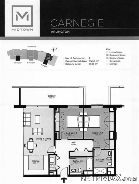 2 bed apartment in Midtown