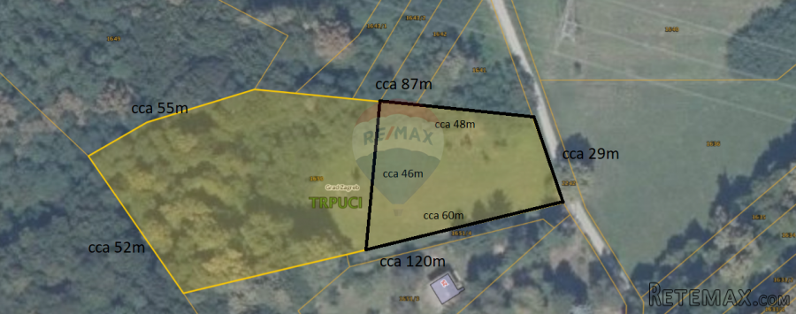 Zagreb, Trpuci, negrađevinsko zemljište 2051 m2