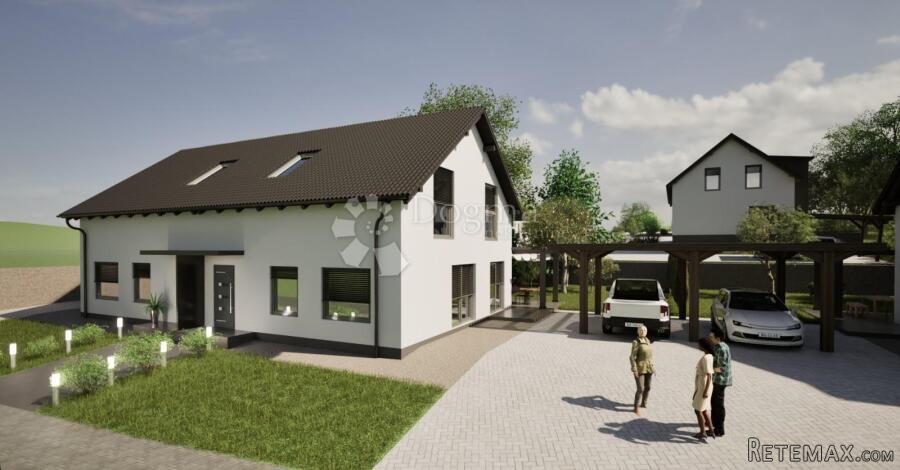 Novoizgrađena desna montažna duplex kuća u Selnici