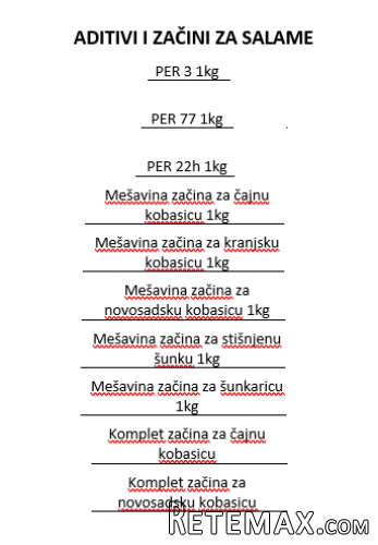 ZA MESARE zacini,aditivi,creva,omotaci - 6
