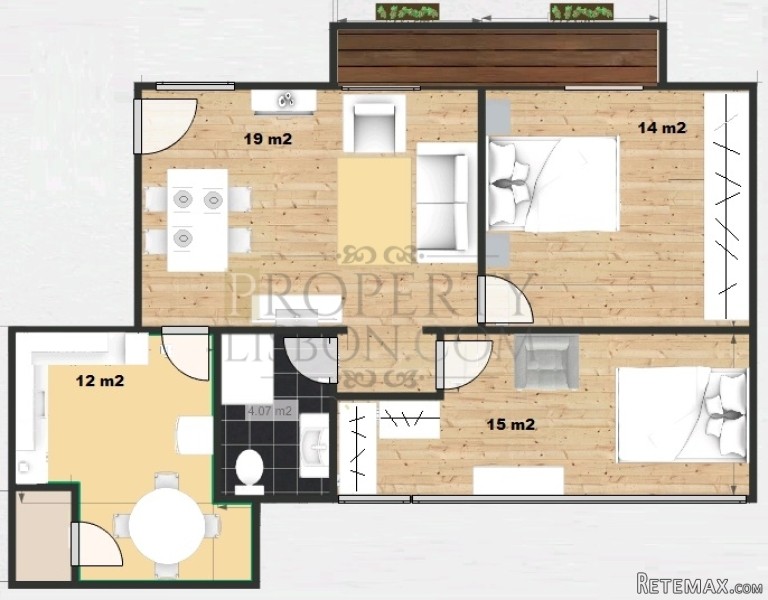 T2 Lisbon Apartment with balcony near.. - 2