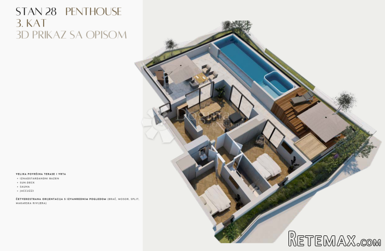 PENTHOUSE S BAZENOM, NOVOGRADNJA - 2