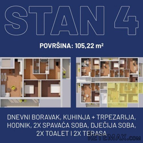 Stan sa tri spavaće i dva kupatila - 29