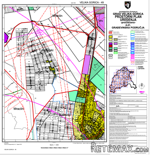 VELIKA GORICA, BUŠEVEC - GRAĐEVINSKO ZEMLJIŠTE 726 m² - 2