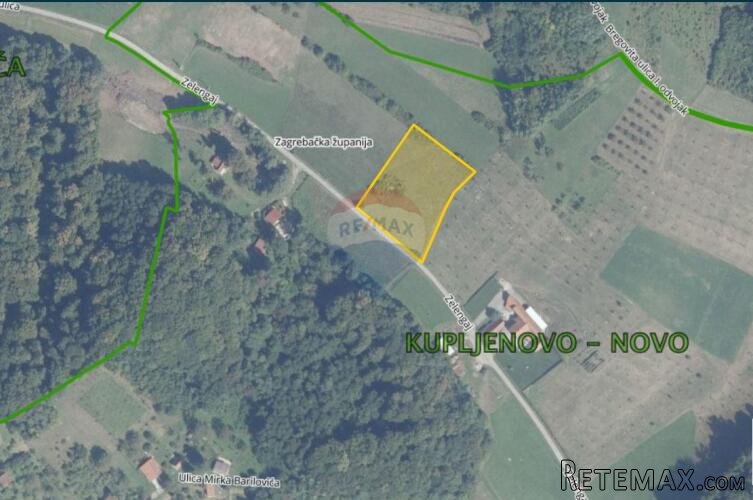 Zaprešić, Kupljenovo - građevinsko zemljište 3901 m2
