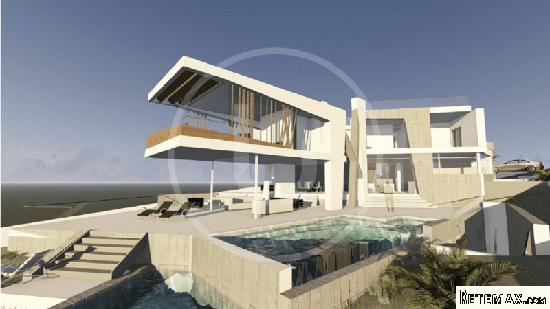 Licensed plot with sea view in..