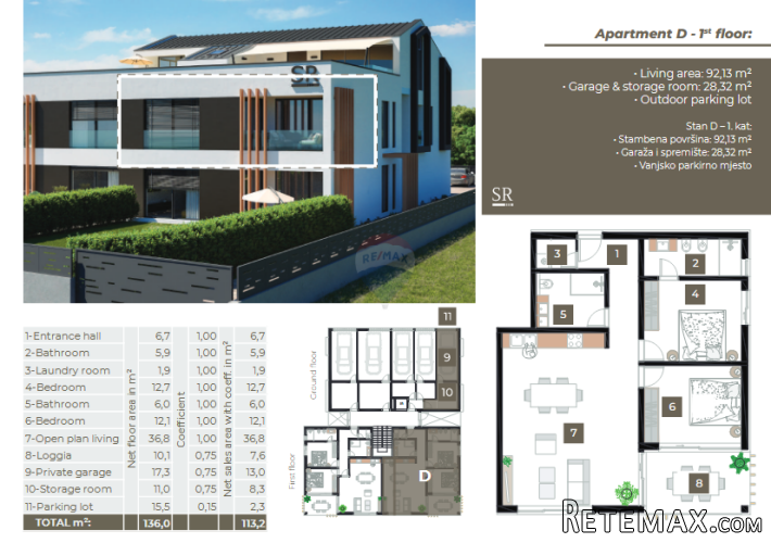 Rovinj,stanovi vrhunske kvalitete u novogradnji-136m2-Salter