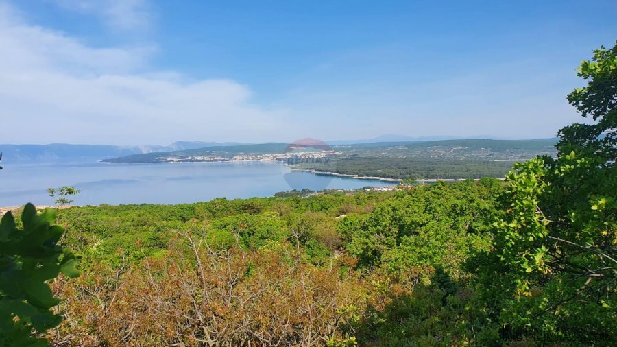 Otok Krk-poljoprivredno zemljište 3528m2 s pogledom na more