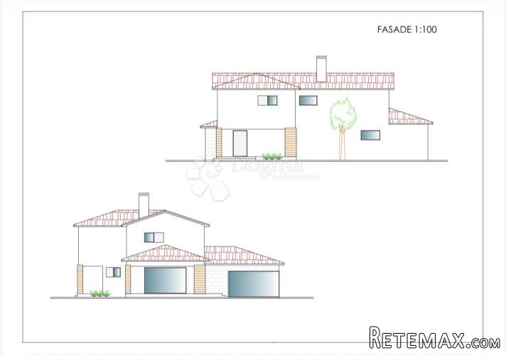 Labin, građevinsko zemljište s projektom - 2